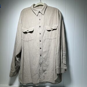 Vintage Abercrombie & Fitch Shacket Men’s XL Corduroy Shirt Jacket Cotton Tan